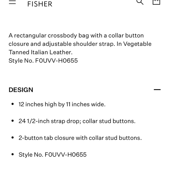 Eileen Fisher Vegetable Tanned Italian Leather Crossbody Tote Bag - Picture 9 of 15